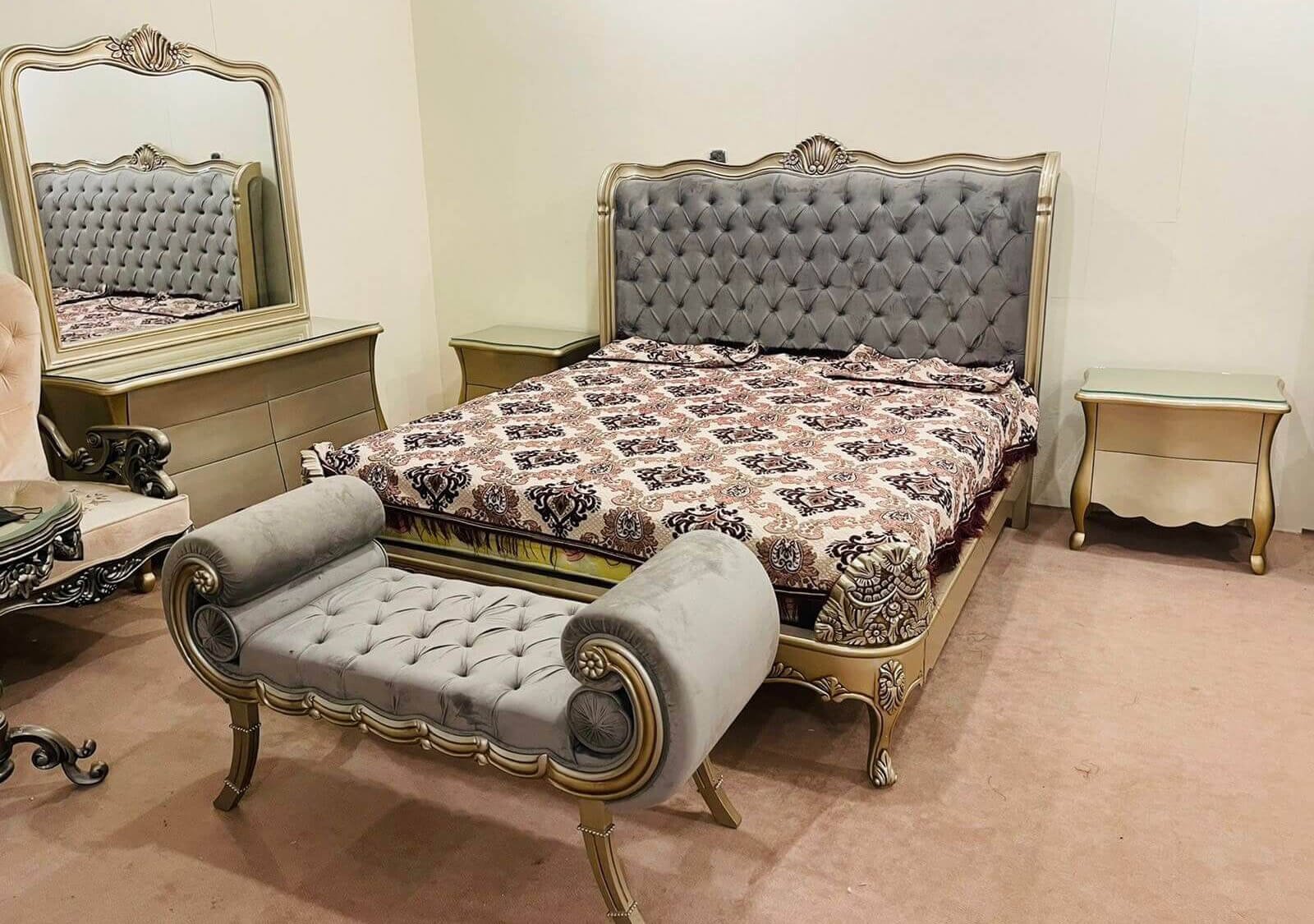 Luxury Modern French Wings Bed Set for Bride