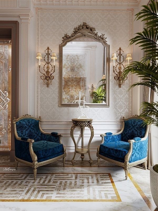 Golden Design Bedroom Chair Set
